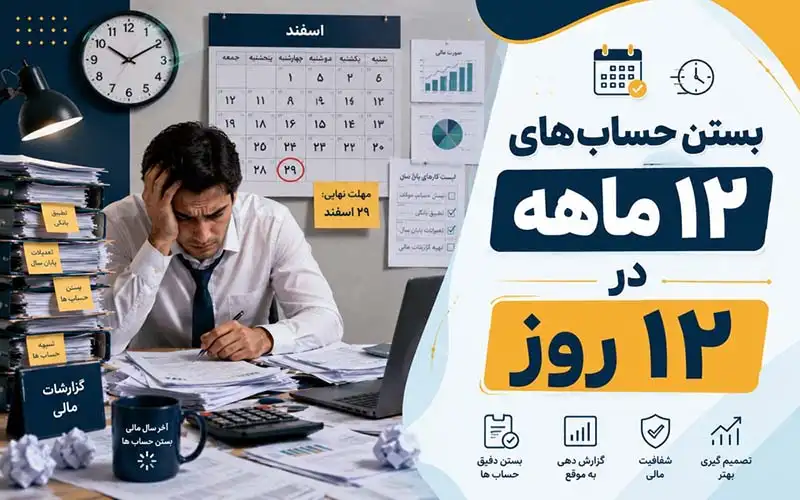بستن حساب‌های ۱۲ ماهه در ۱۲ روز